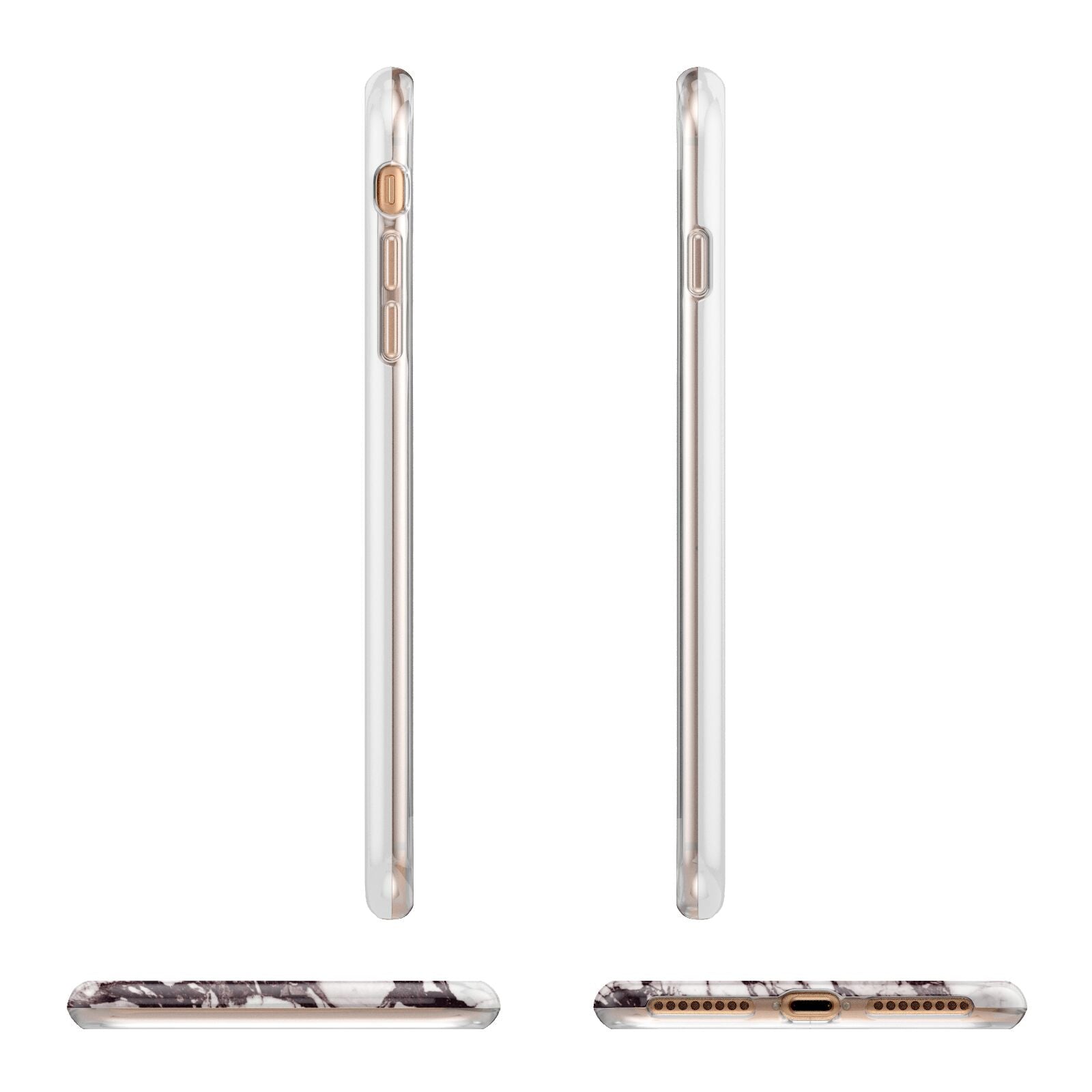 Viola Marble Apple iPhone 7 8 Plus 3D Wrap Tough Case Alternative Image Angles
