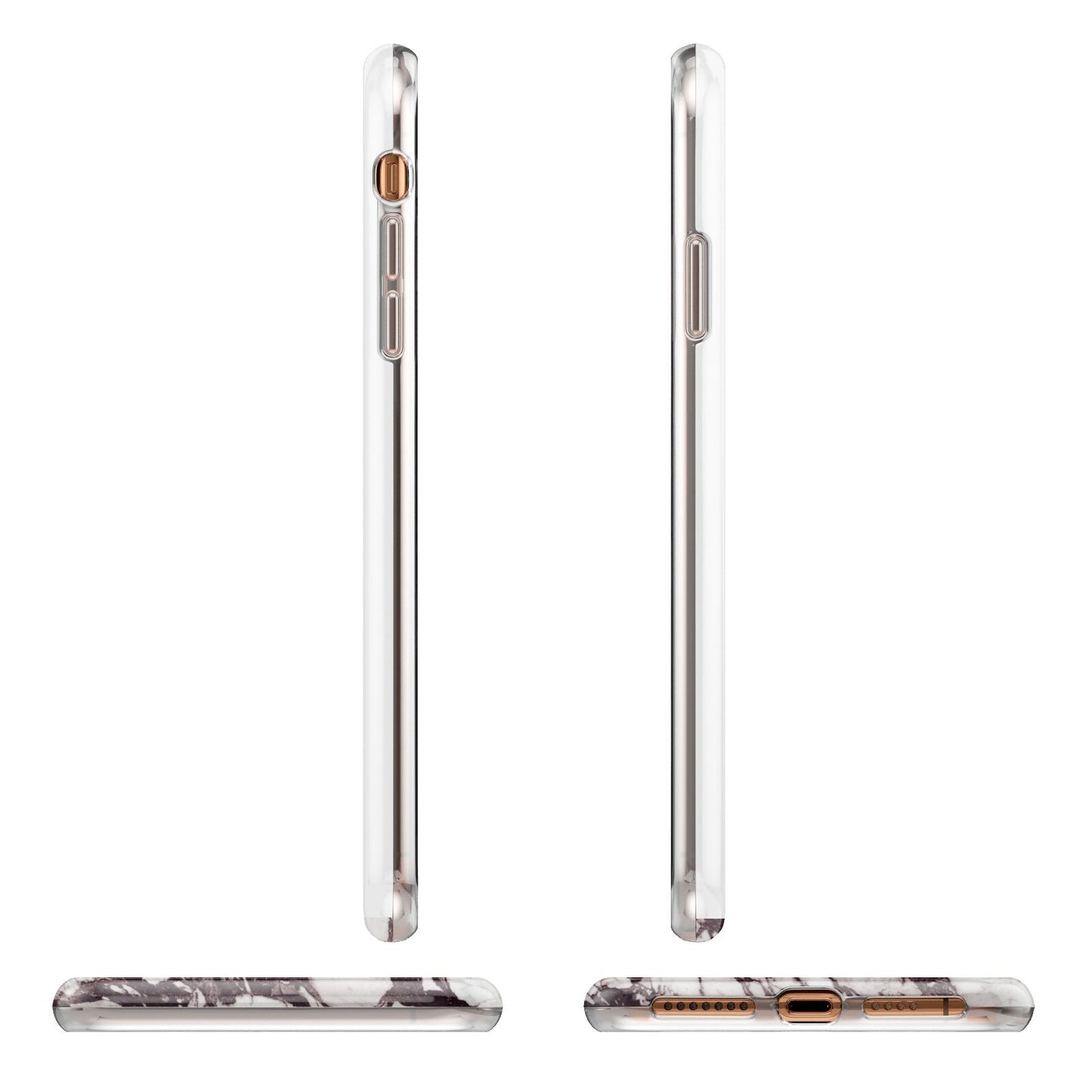 Viola Marble Apple iPhone XS Max 3D Wrap Tough Case Alternative Image Angles