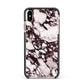 Viola Marble Apple iPhone Xs Max Impact Case Black Edge on Gold Phone