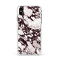 Viola Marble Apple iPhone Xs Max Impact Case White Edge on Silver Phone