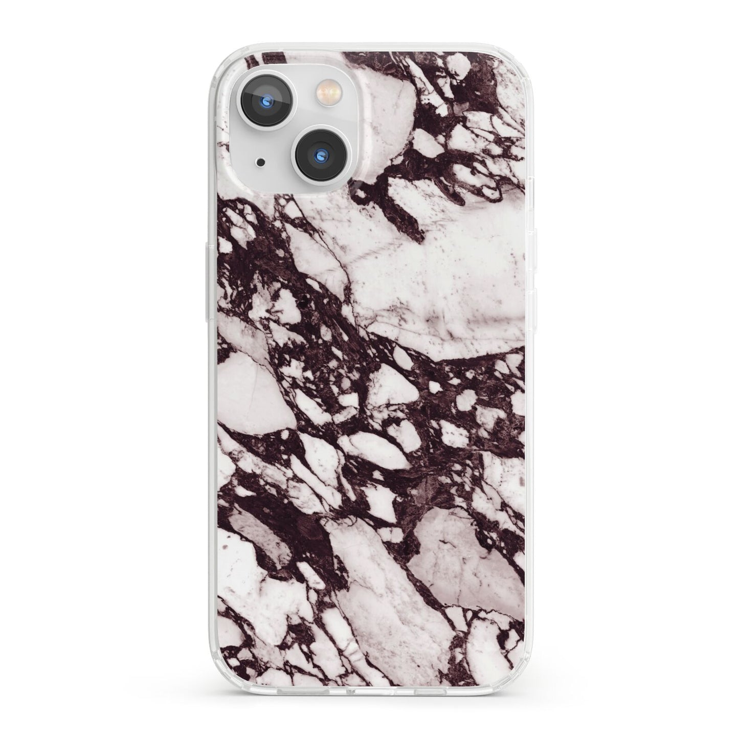 Viola Marble iPhone 13 Clear Bumper Case