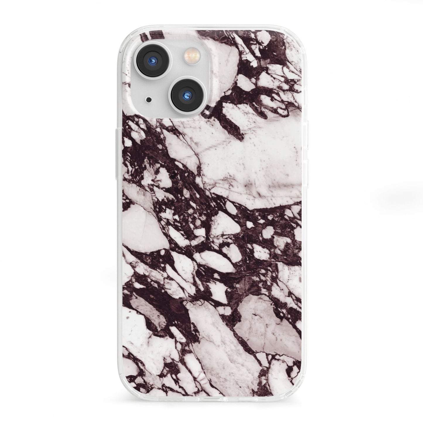 Viola Marble iPhone 13 Mini Clear Bumper Case