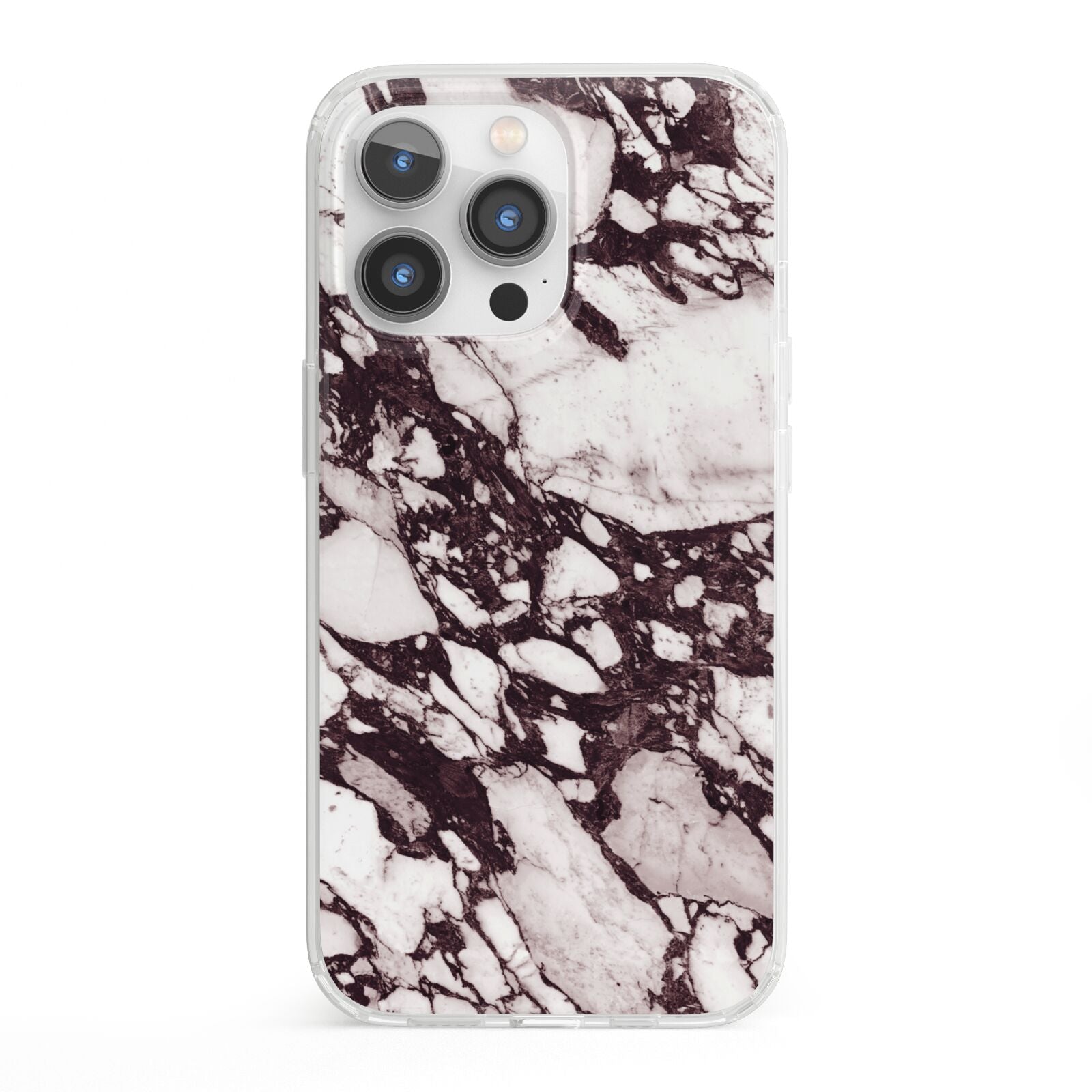 Viola Marble iPhone 13 Pro Clear Bumper Case