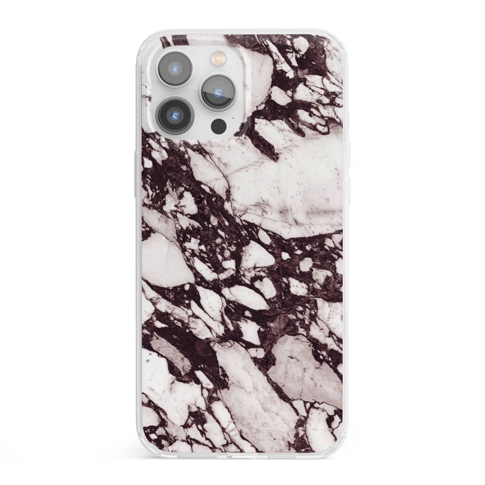 Viola Marble iPhone 13 Pro Max Clear Bumper Case
