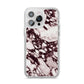 Viola Marble iPhone 14 Pro Max Clear Tough Case Silver