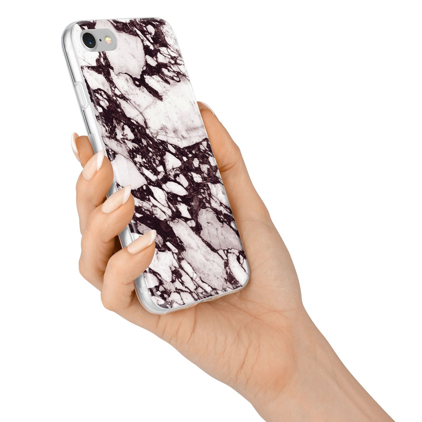 Viola Marble iPhone 7 Bumper Case on Silver iPhone Alternative Image