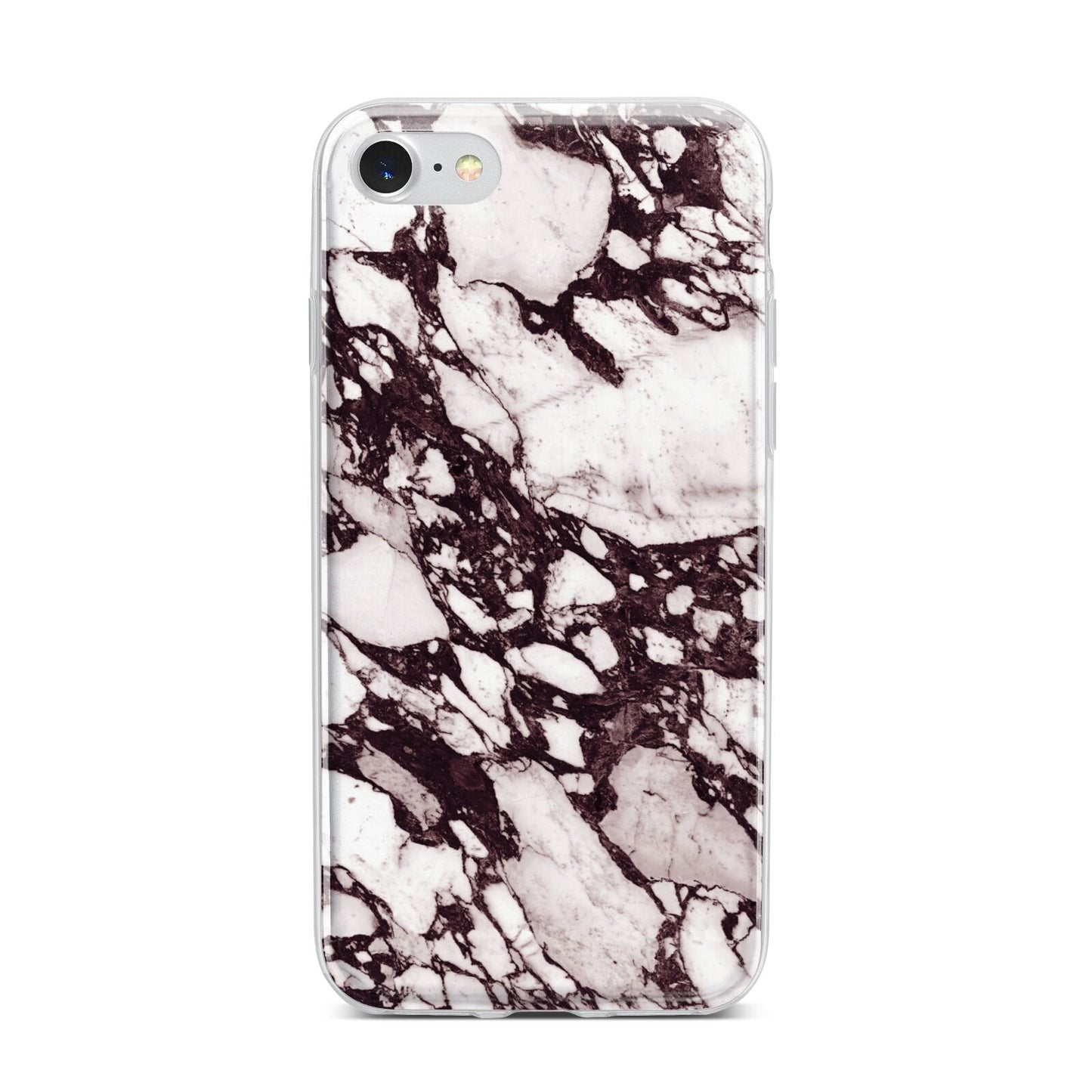 Viola Marble iPhone 7 Bumper Case on Silver iPhone