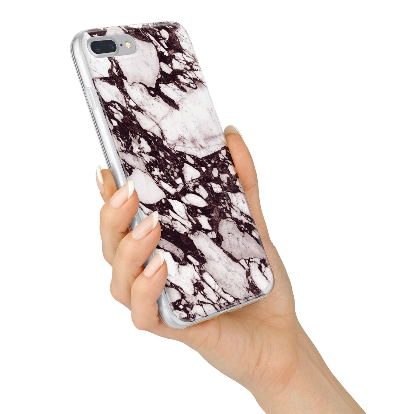 Viola Marble iPhone 7 Plus Bumper Case on Silver iPhone Alternative Image