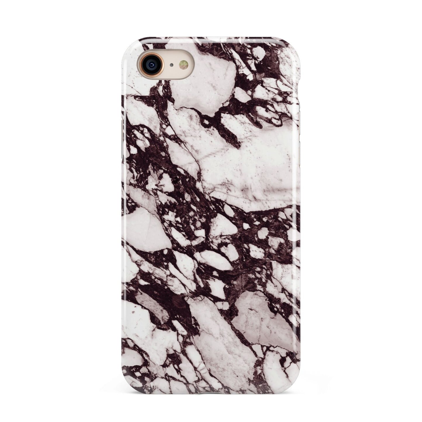 Viola Marble iPhone 8 3D Tough Case on Gold Phone