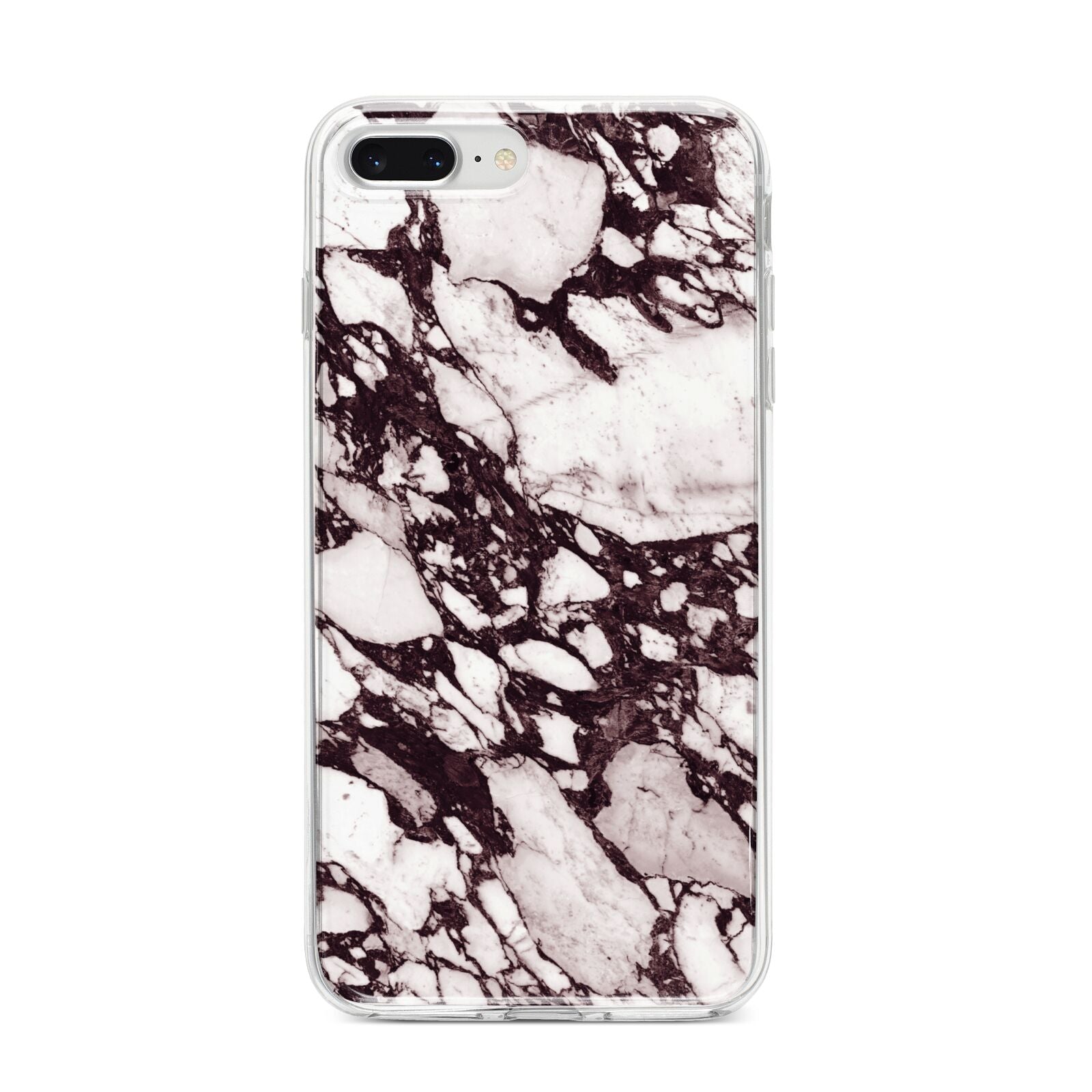 Viola Marble iPhone 8 Plus Bumper Case on Silver iPhone