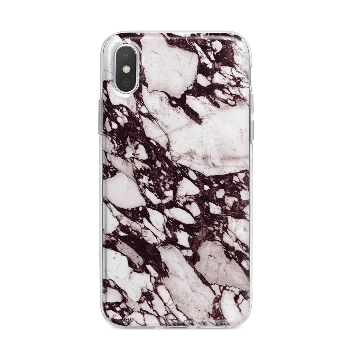 Viola Marble iPhone X Bumper Case on Silver iPhone Alternative Image 1