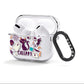 Wacky Purple and Orange Halloween Images AirPods Clear Case 3rd Gen Side Image