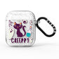 Wacky Purple and Orange Halloween Images AirPods Glitter Case