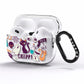 Wacky Purple and Orange Halloween Images AirPods Pro Clear Case Side Image