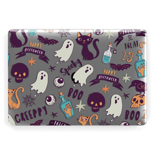 Wacky Purple and Orange Halloween Images Apple MacBook Case
