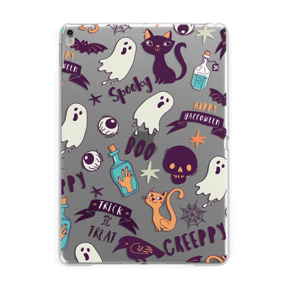 Wacky Purple and Orange Halloween Images Apple iPad Silver Case