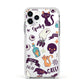 Wacky Purple and Orange Halloween Images Apple iPhone 11 Pro in Silver with White Impact Case