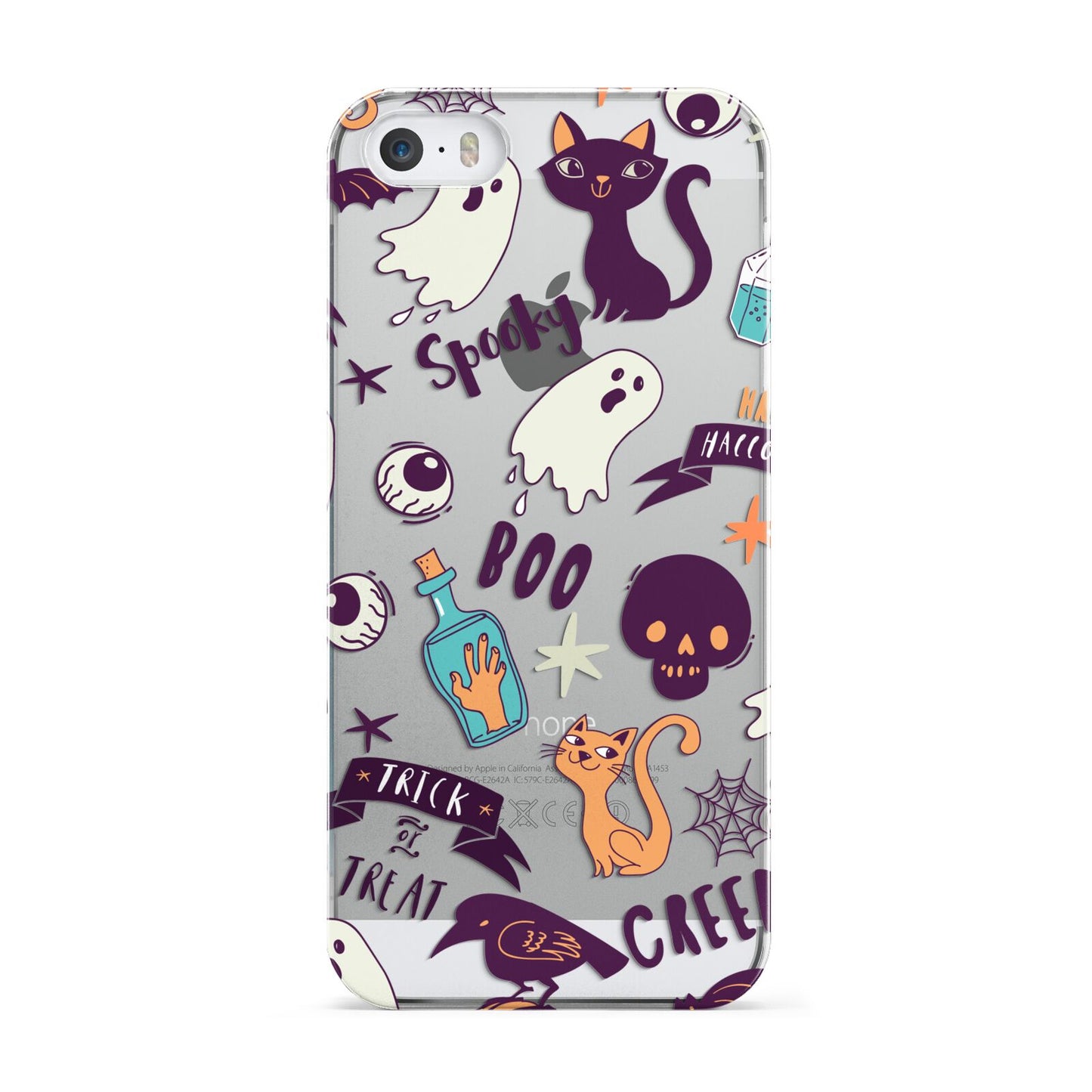 Wacky Purple and Orange Halloween Images Apple iPhone 5 Case