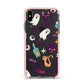 Wacky Purple and Orange Halloween Images Apple iPhone Xs Max Impact Case Pink Edge on Black Phone