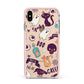 Wacky Purple and Orange Halloween Images Apple iPhone Xs Max Impact Case Pink Edge on Gold Phone