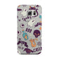 Wacky Purple and Orange Halloween Images Samsung Galaxy S6 Edge Case