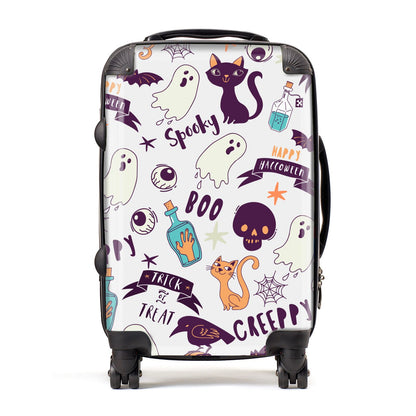 Wacky Purple and Orange Halloween Images Suitcase