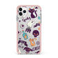 Wacky Purple and Orange Halloween Images iPhone 11 Pro Max Impact Pink Edge Case