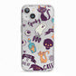 Wacky Purple and Orange Halloween Images iPhone 13 TPU Impact Case with White Edges