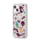 Wacky Purple and Orange Halloween Images iPhone 14 Glitter Tough Case Starlight Angled Image