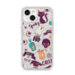 Wacky Purple and Orange Halloween Images iPhone 14 Glitter Tough Case Starlight
