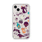 Wacky Purple and Orange Halloween Images iPhone 14 Plus Clear Tough Case Starlight