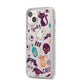 Wacky Purple and Orange Halloween Images iPhone 14 Plus Glitter Tough Case Starlight Angled Image