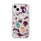 Wacky Purple and Orange Halloween Images iPhone 14 Plus Glitter Tough Case Starlight