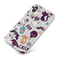 Wacky Purple and Orange Halloween Images iPhone X Bumper Case on Silver iPhone