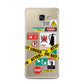 Warning Labels Samsung Galaxy A7 2016 Case on gold phone