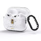 Watercolour Bee Personalised Name AirPods Pro Glitter Case Side Image