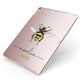 Watercolour Bee Personalised Name Apple iPad Case on Rose Gold iPad Side View