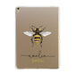 Watercolour Bee Personalised Name Apple iPad Gold Case