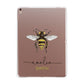 Watercolour Bee Personalised Name Apple iPad Rose Gold Case