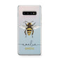 Watercolour Bee Personalised Name Protective Samsung Galaxy Case