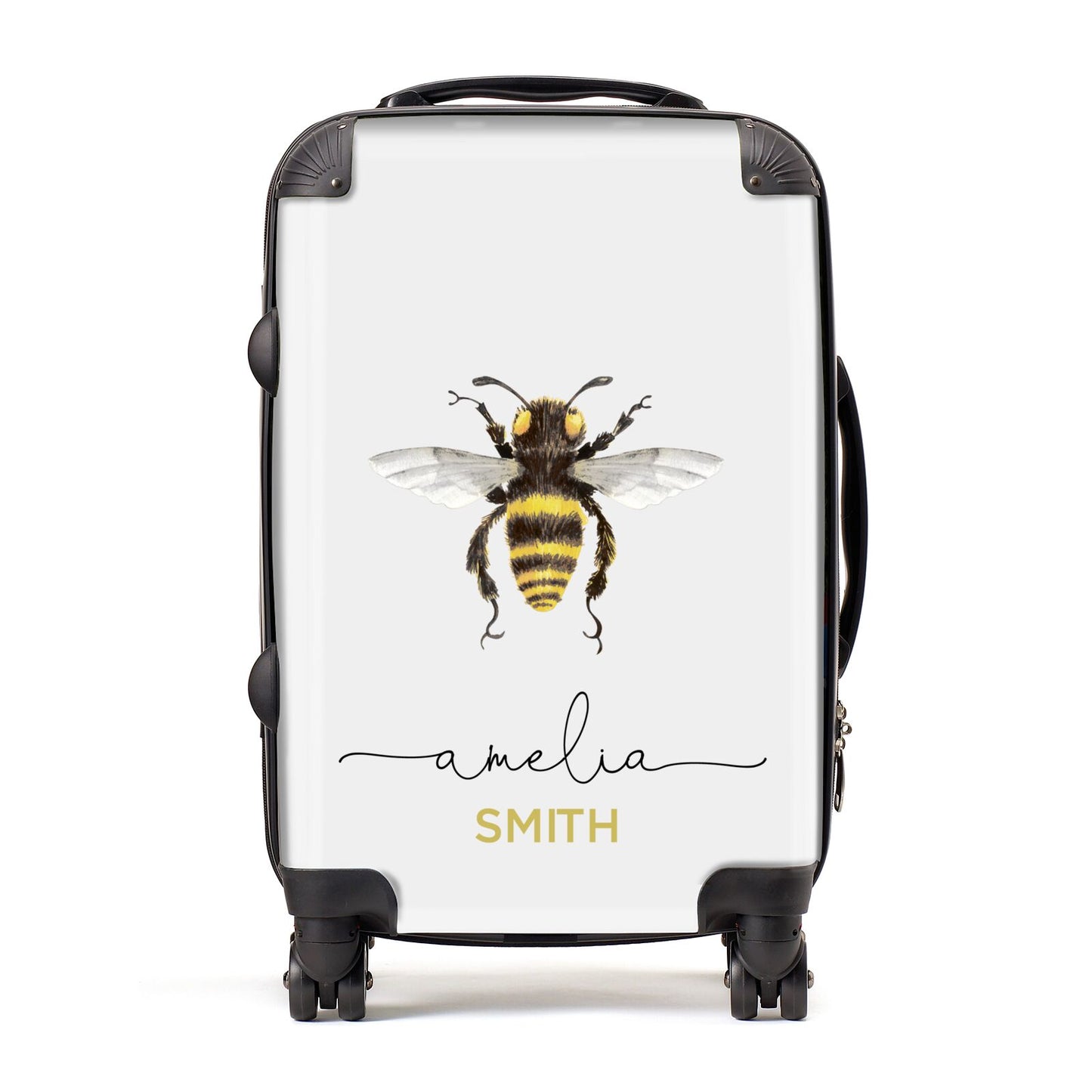Watercolour Bee Personalised Name Suitcase