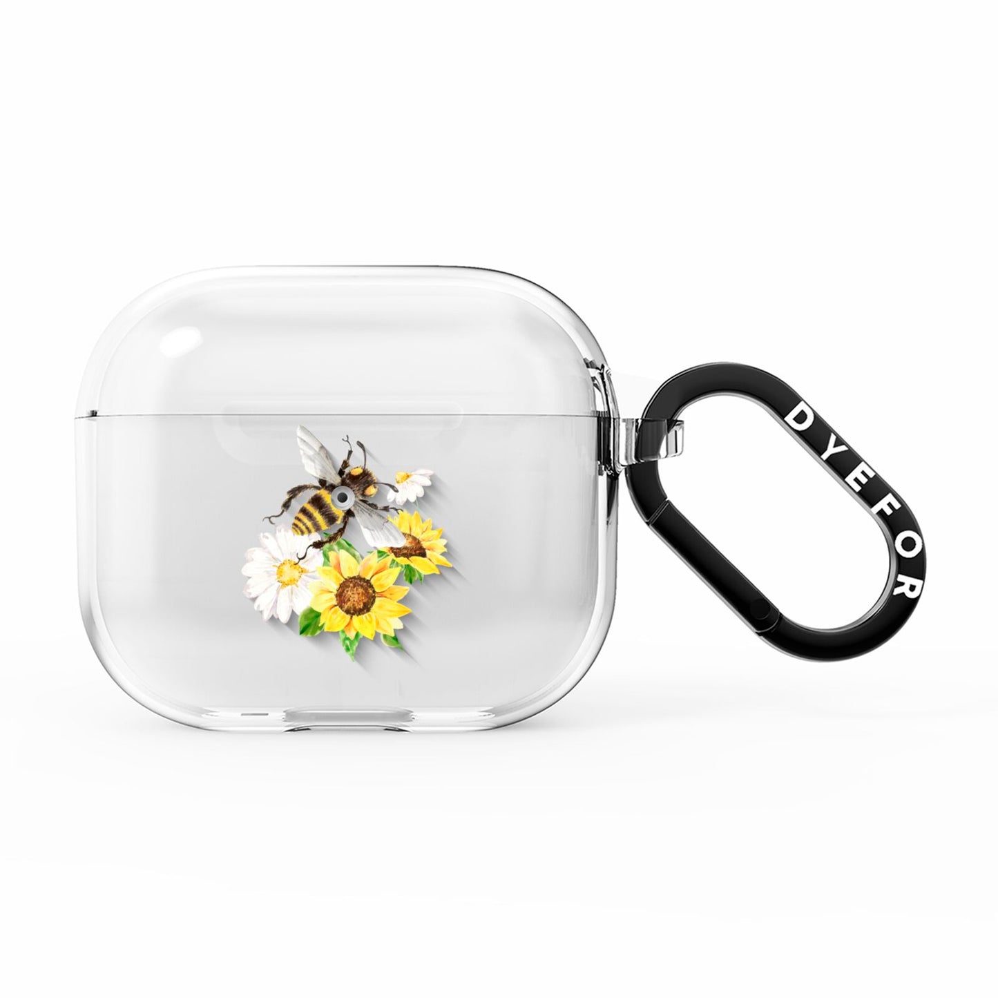 Watercolour Bee and Sunflowers AirPods Clear Case 3rd Gen