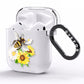 Watercolour Bee and Sunflowers AirPods Clear Case Side Image
