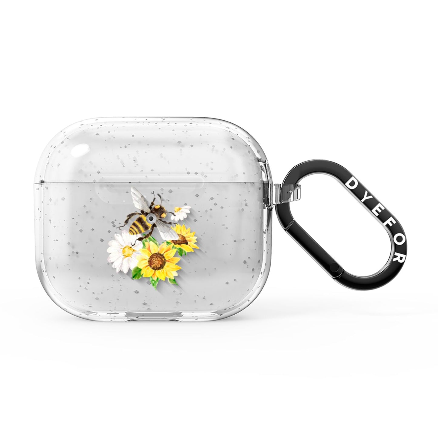Watercolour Bee and Sunflowers AirPods Glitter Case 3rd Gen