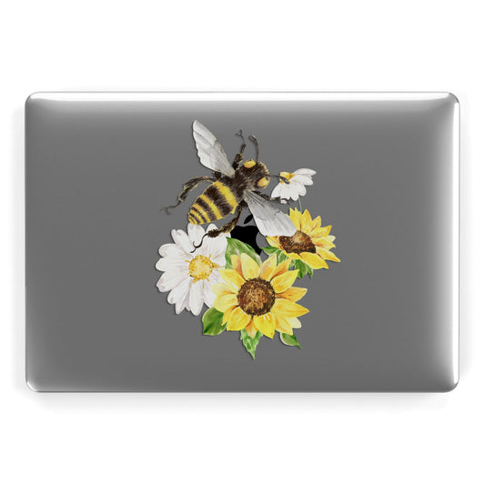 Watercolour Bee and Sunflowers Apple MacBook Case