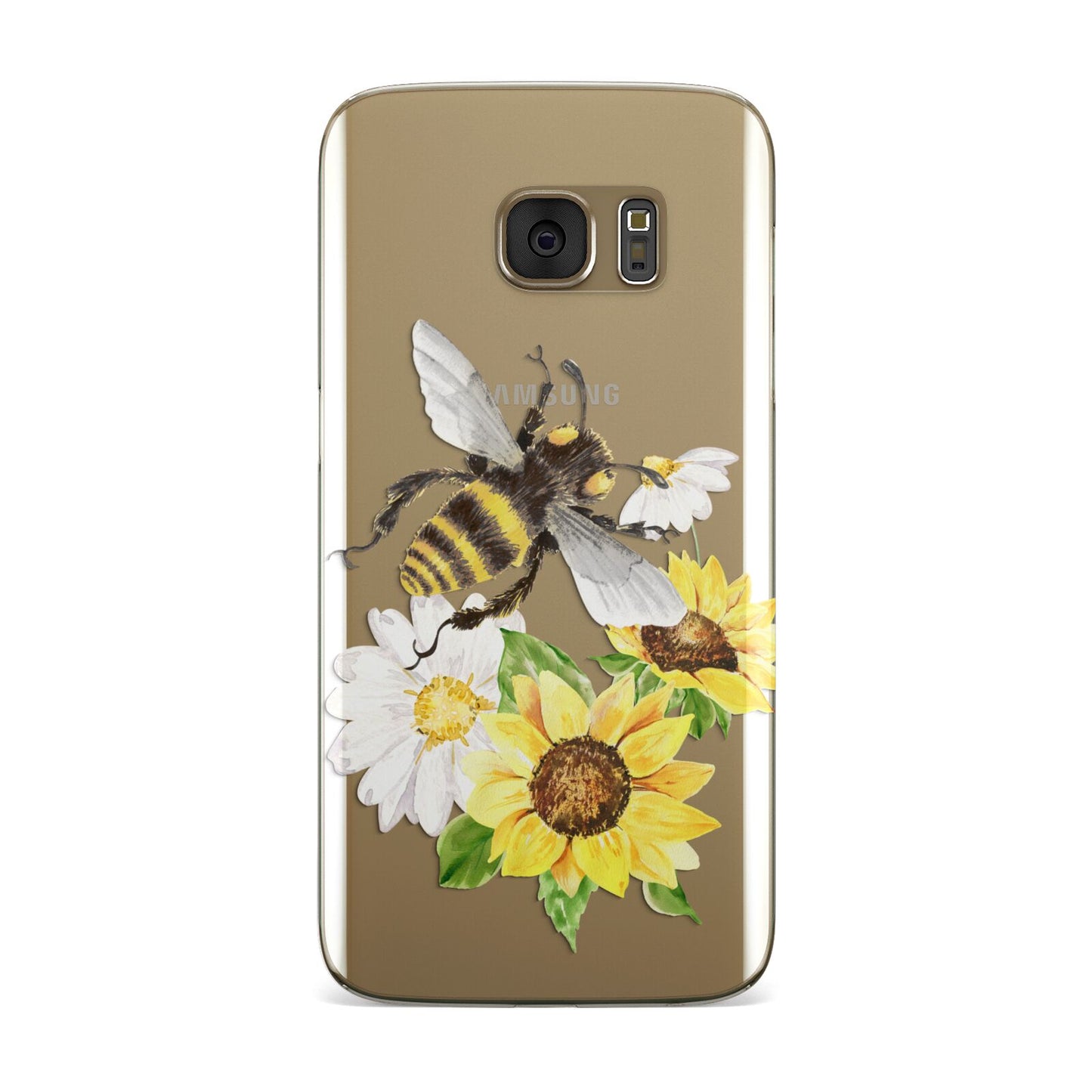 Watercolour Bee and Sunflowers Samsung Galaxy Case