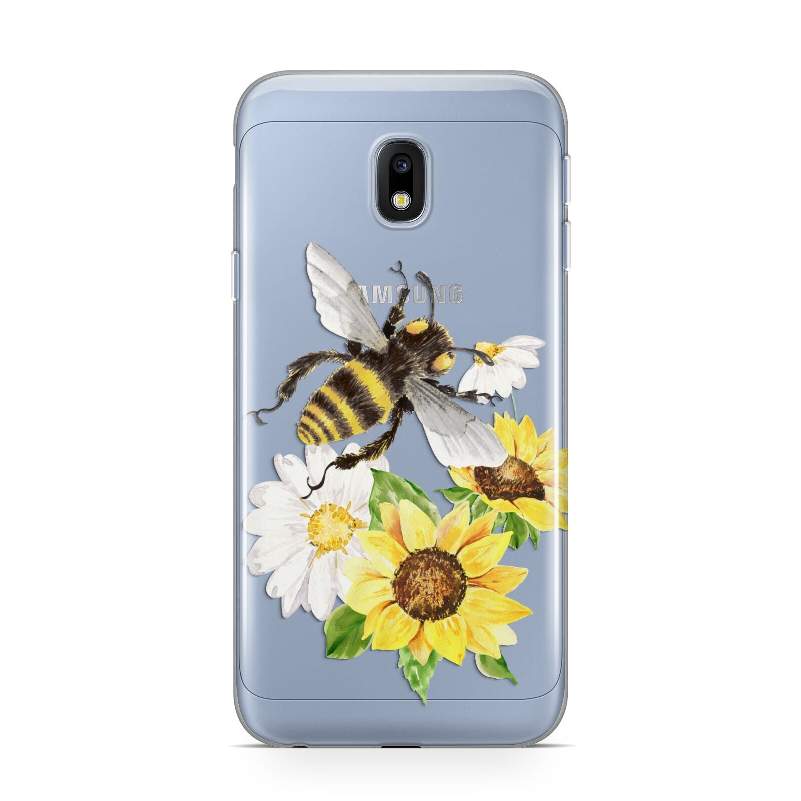 Watercolour Bee and Sunflowers Samsung Galaxy J3 2017 Case