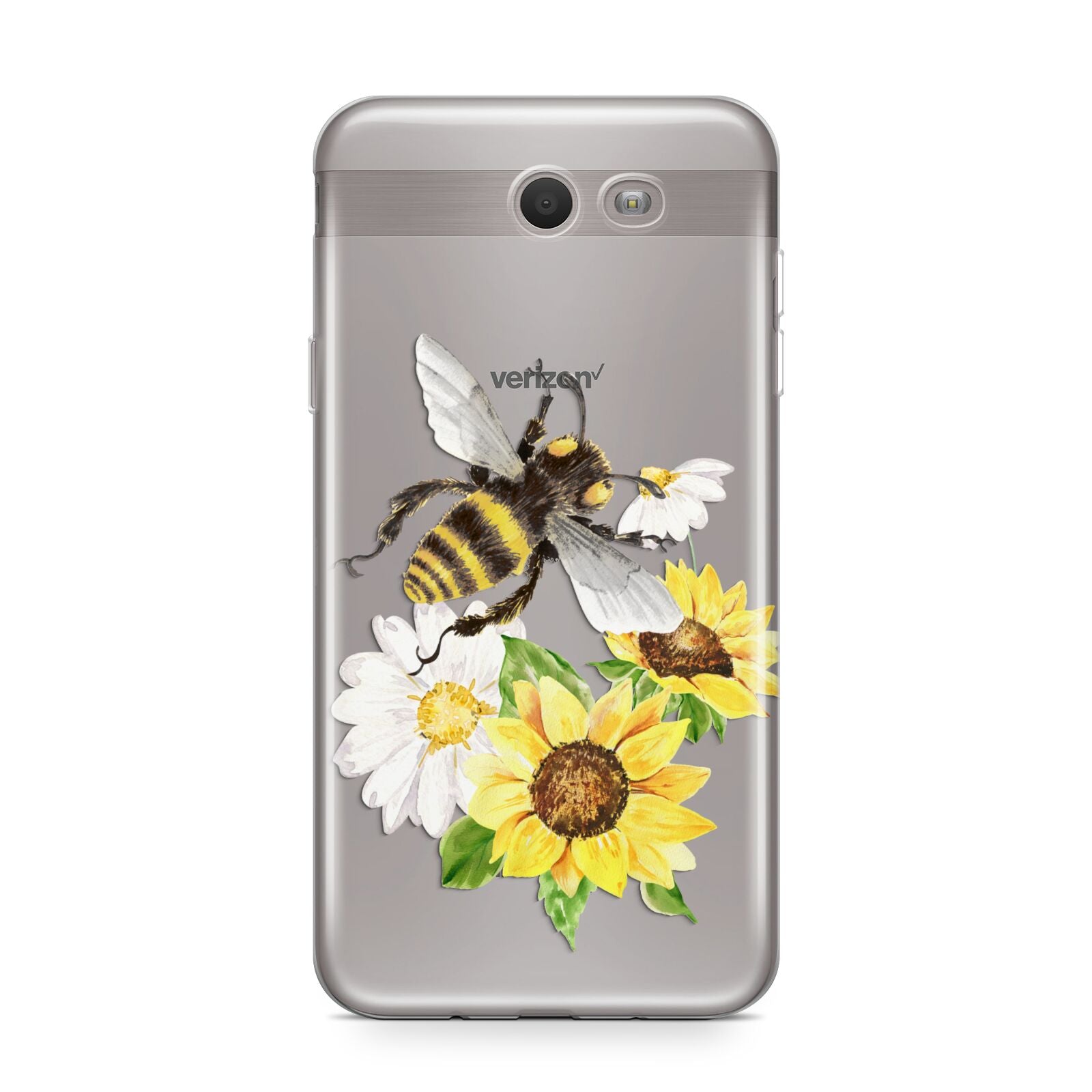 Watercolour Bee and Sunflowers Samsung Galaxy J7 2017 Case