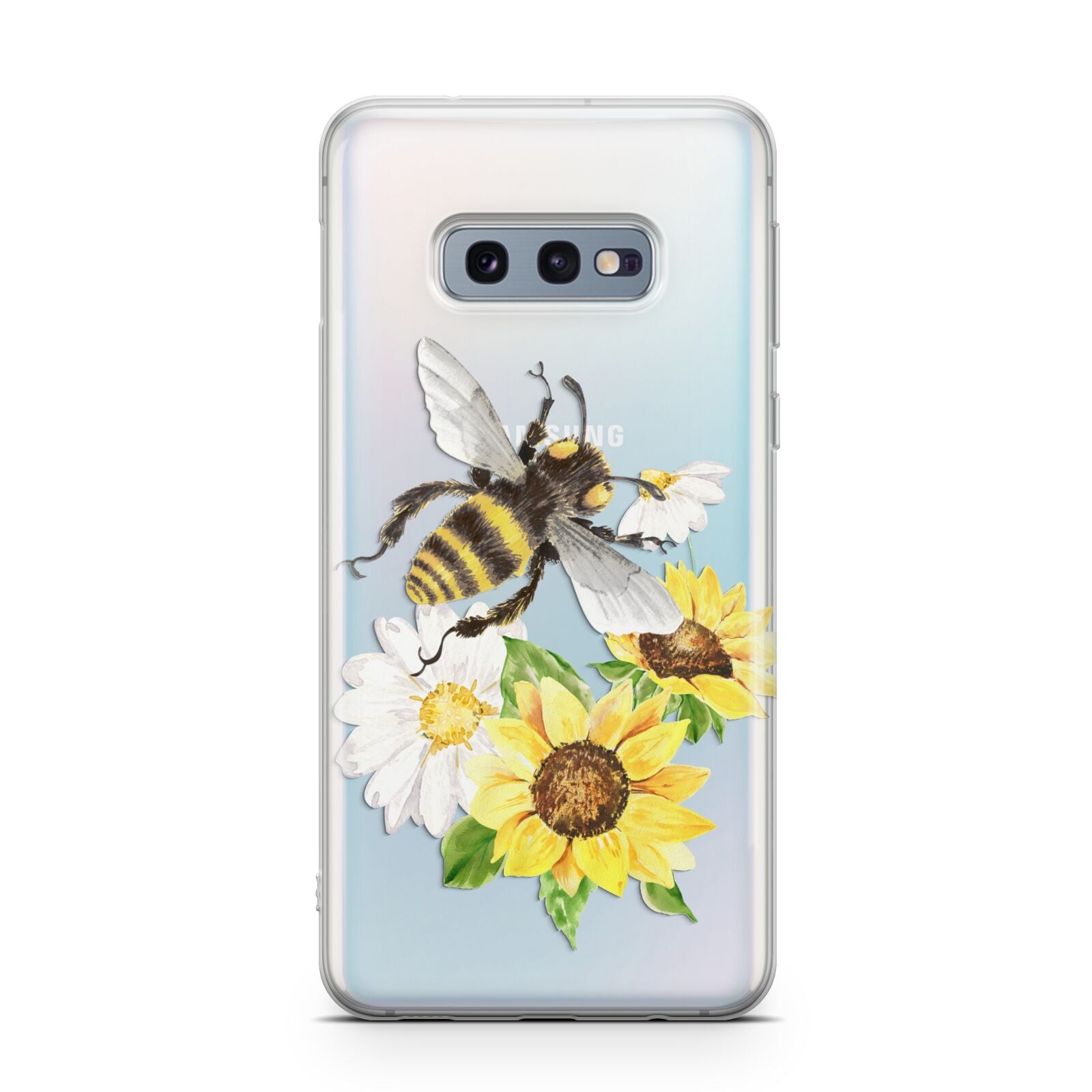 Watercolour Bee and Sunflowers Samsung Galaxy S10E Case