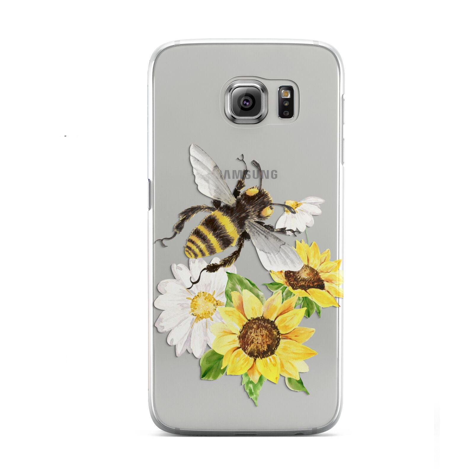 Watercolour Bee and Sunflowers Samsung Galaxy S6 Case